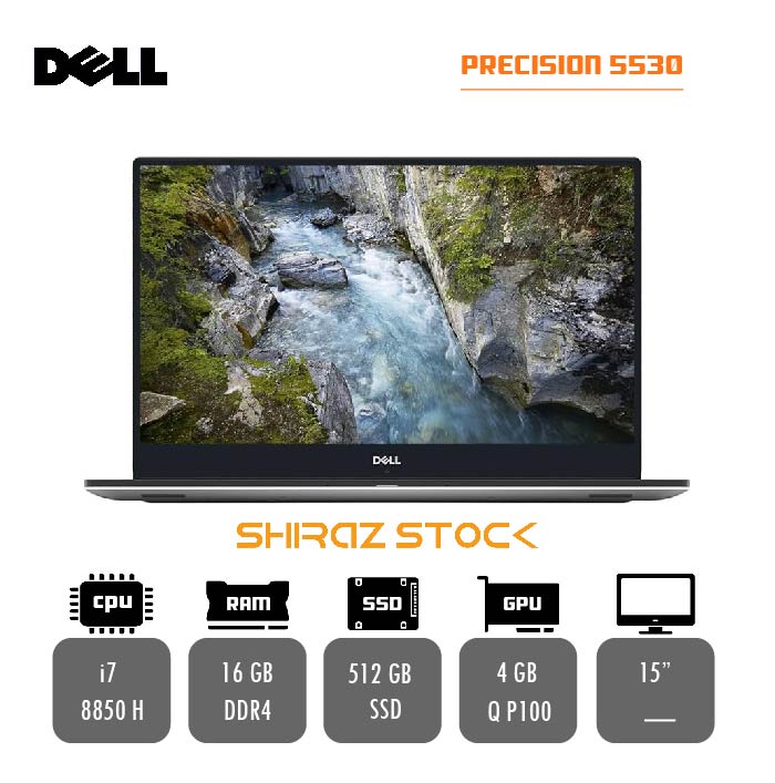لپ تاپ استوک Dell PRECISION 5530 | i7-8850H | 16GB-DDR4 | 512GB-SSDm.2 | P2000-4GB-DDR5 | 15"-FHD 