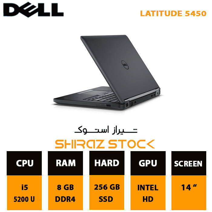 لپ تاپ استوک  DELL Latitude 5450 | i5-5200U | 8GB-DDR4 | 256GB-SSDm.2 | 14"-FHD