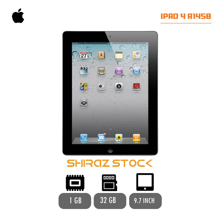 آیپد استوک "iPad 4th Generation A1458 | RAM 1 | 32GB | 9.7