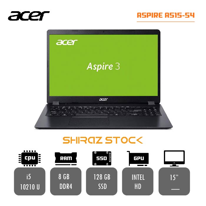 لپ تاپ استوک "ACER ASPIRE A515-54 | i5-10210U | 8GB-DDR4 | 128GB-SSDm.2 | 15