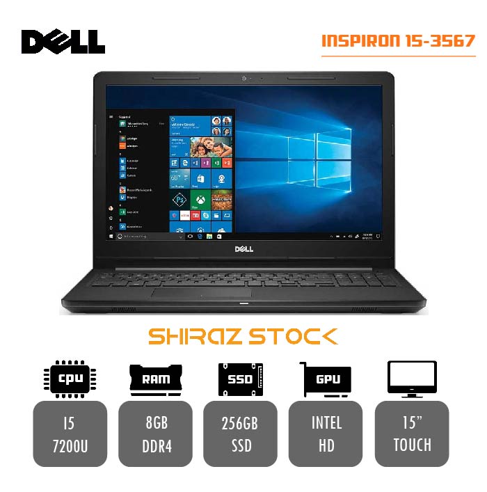 لپ تاپ استوک DELL INSPIRON 15-3567 | i5-7200U | 8GB-DDR4 | 256GB-SSD | 15-TOUCH