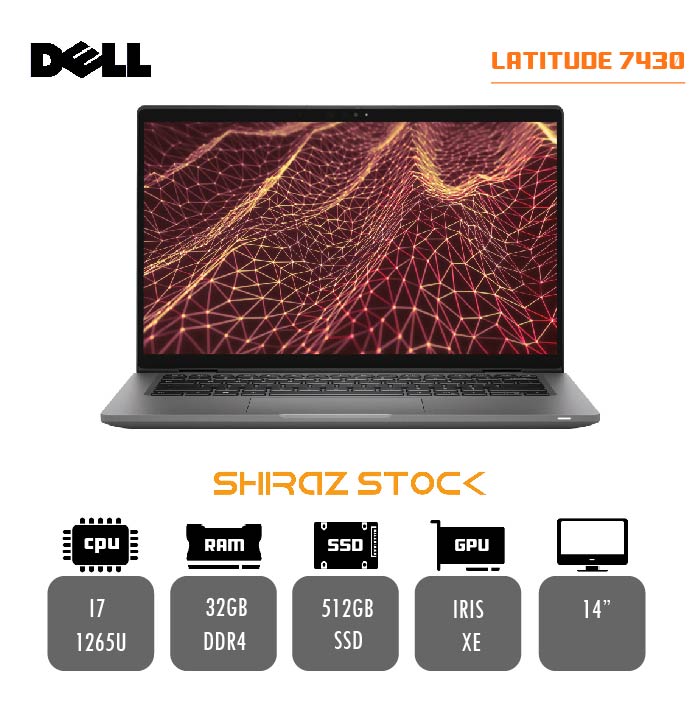 لپ تاپ استوک DELL Latitude 7430 | i7-1265U | 32GB-DDR4 | 512GB | IRIS XE | 14"