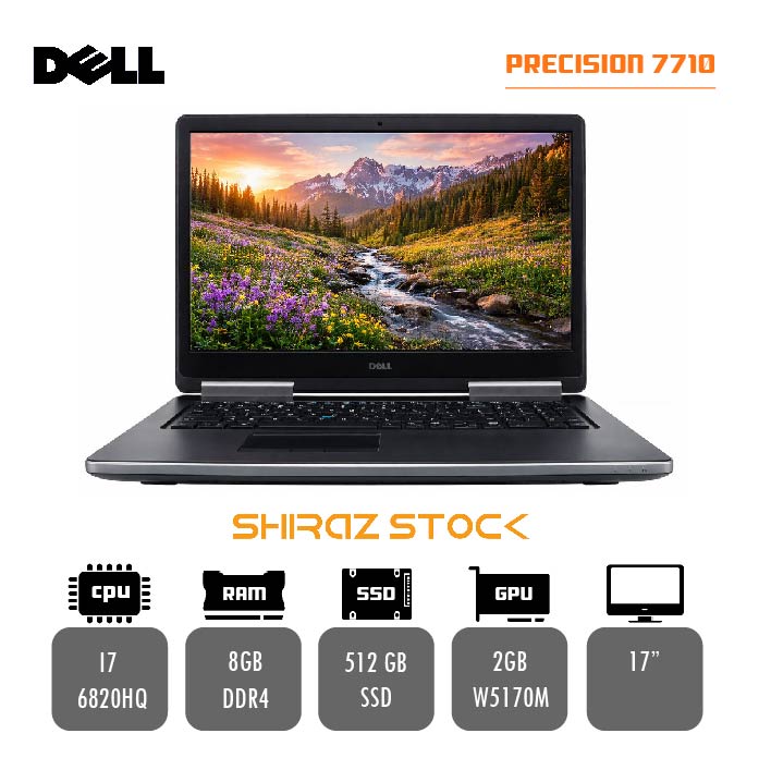  Dell PRECISION 7710 | i7 6820HQ | 8GB-DDR4 | 512GB-SSD | W5170M-2GB| 17