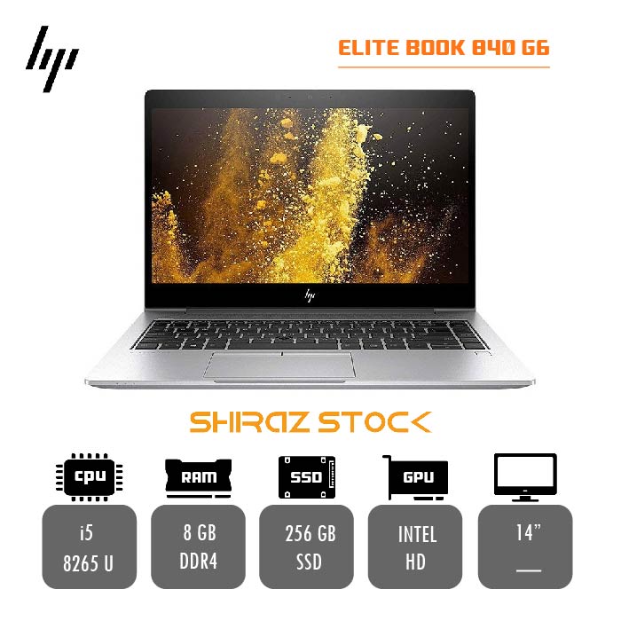 لپ تاپ استوک HP EliteBook 840 G6 | i5-8265U | 8GB-DDR4 | 256GB-SSDm.2 | 14"-FHD