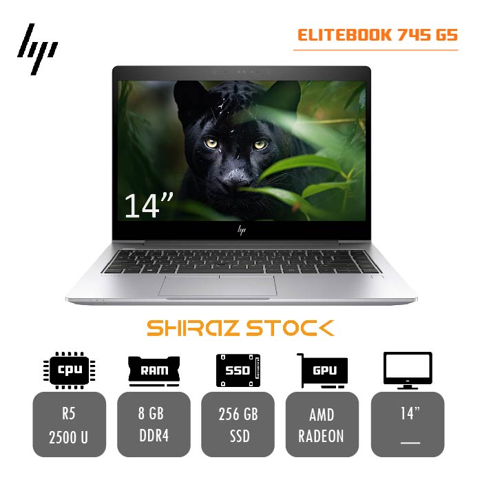 لپ تاپ استوک HP EliteBook 745 G5| R5-2500U | 8GB-DDR4 | 256GB-SSD| 14"