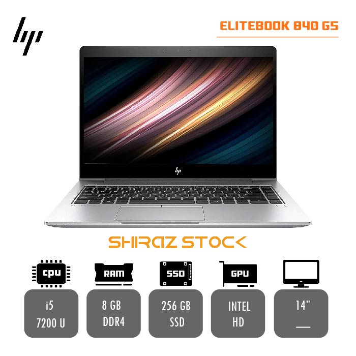 لپ تاپ استوک HP EliteBook 840 G5 | i5-7200U | 8GB-DDR4 | 256GB-SSD| 14"