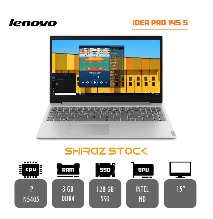 لپ تاپ استوک "LENOVO IDEA PAD 145 S | PANTUM-N5405 |8GB-DDR4 | 128GB-SSD-M2 | 15
