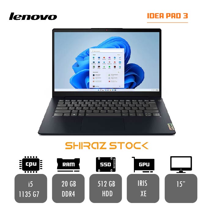 لپ تاپ استوک "LENOVO ID PAD 3 | i5-1135G7 |20GB-DDR4 | 512GB-SSD-M2 | 15