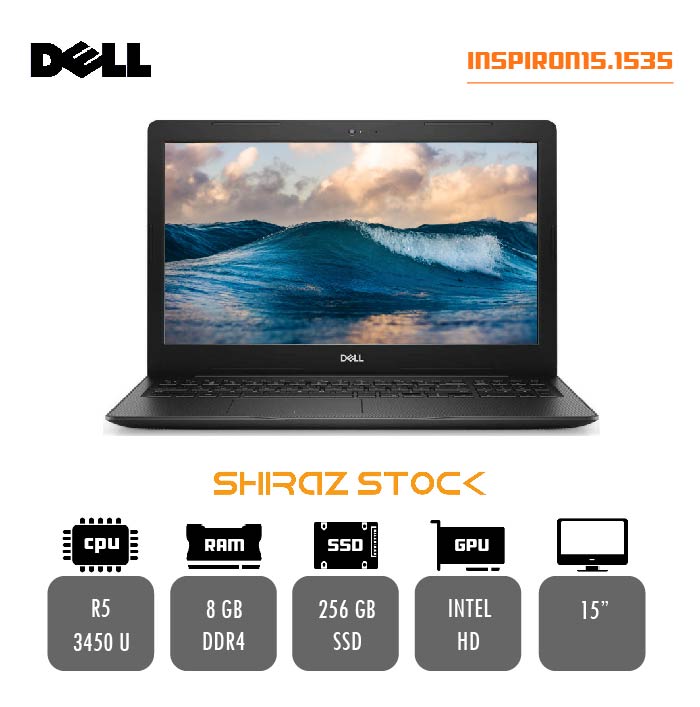 لپ تاپ استوک "DELL INSPIRON15 1535| R5-3450U | 8GB-DDR4 | 256GB-SSDm.2 | 15