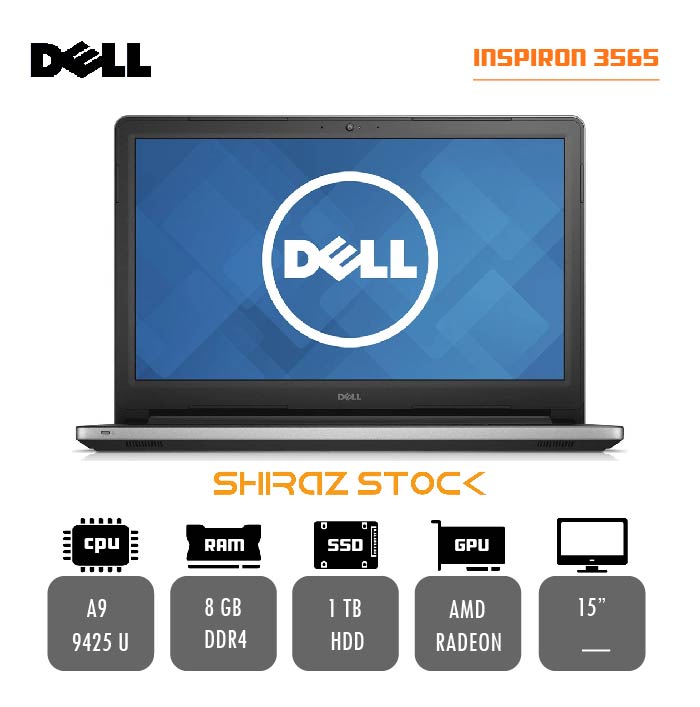 لپ تاپ استوک DELL INSPIRON 3565|A9-9425|8GB-DDR4|1TB-HDD