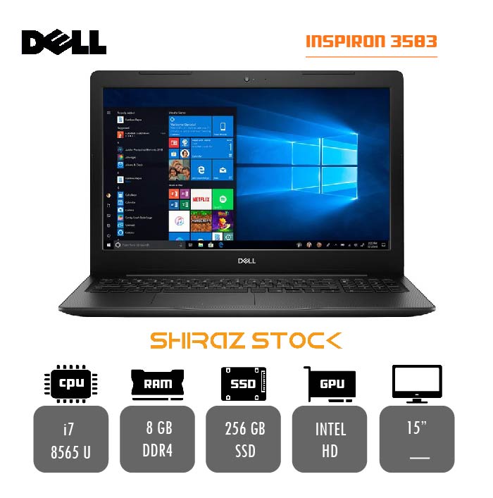 لپ تاپ استوک "DELL INSPIRON 3583 |i7-8565U|8GB-DDR4|256GB-SSD|15