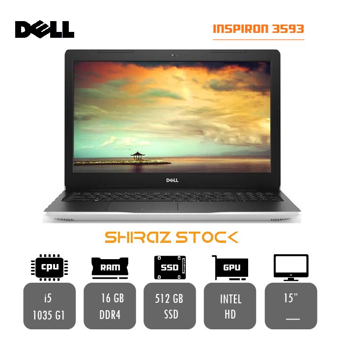 لپ تاپ استوک "DELL INSPIRON 3593 | i5-1035G1 | 16GB-DDR4 | 512-SSDm.2 | 15
