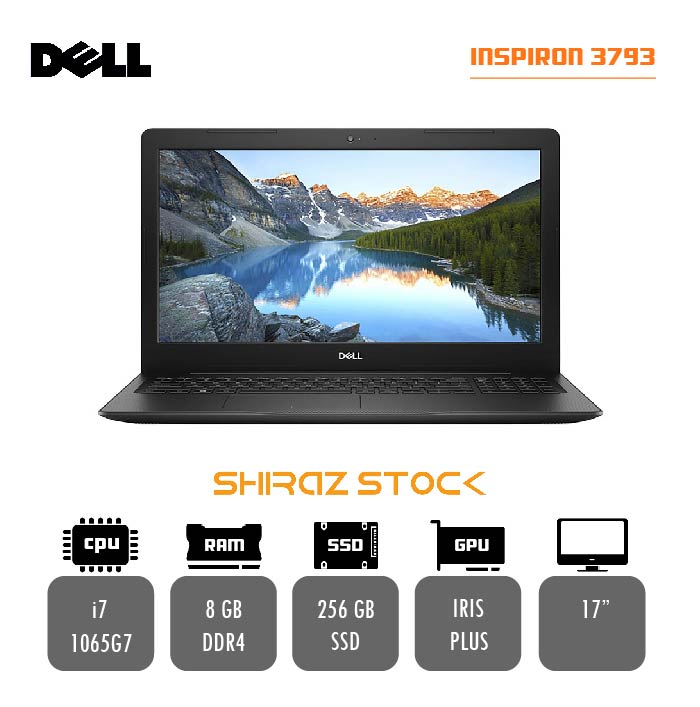 لپ تاپ استوک "DELL INSPIRON 3793 |i7-1065G7|8GB-DDR4|256GB-SSD|17