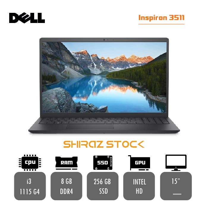 لپ تاپ استوک "DELL INSPIRON 15 3511 |i3-1115G4|8GB-DDR4|256GB-SSD|15