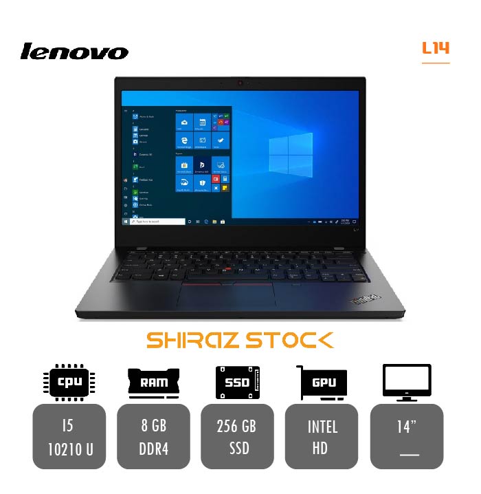  لپ تاپ استوک "LENOVO ThinkPad L14| i5-10210U | 8GB-DDR4 | 256GB-SSD-M2 | 14