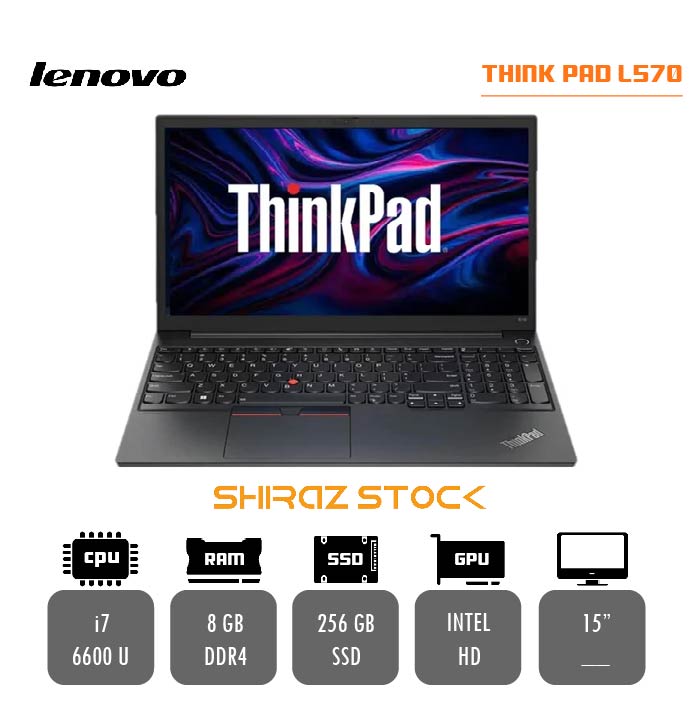 لپ تاپ استوک "LENOVO ThinkPad L570| i7-6600U | 8GB-DDR4 | 256GB-SSD | 15
