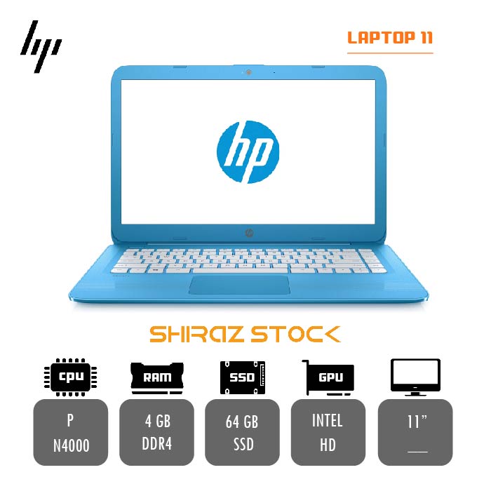 لپ تاپ استوک HP LAPTOP 11 | PANTUM-N4000 | 4GB-DDR4 | 64-SSD-m2 | 11"-HD