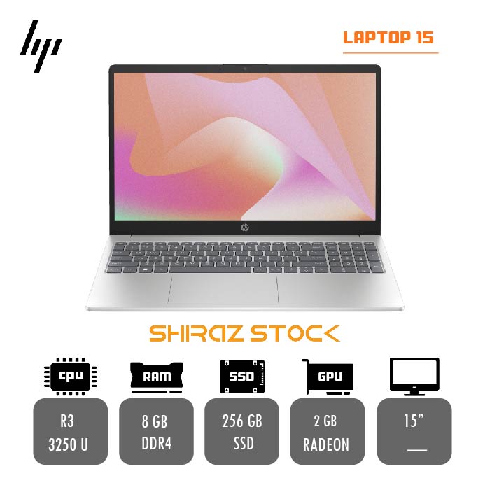 لپ تاپ استوک HP  LAPTOP 15  |R3-3250U | 8GB-DDR4 | 256GB-SSD | 2GB-AND | 15"-HD 