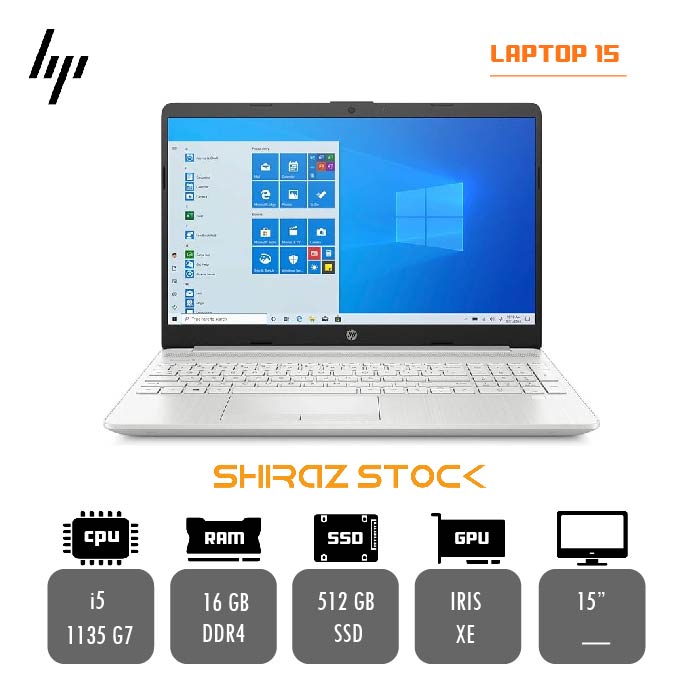 لپ تاپ استوک HP  LAPTOP 15  | i5-1135G7 | 16GB-DDR4 | 512GB-SSD  | 15"-HD