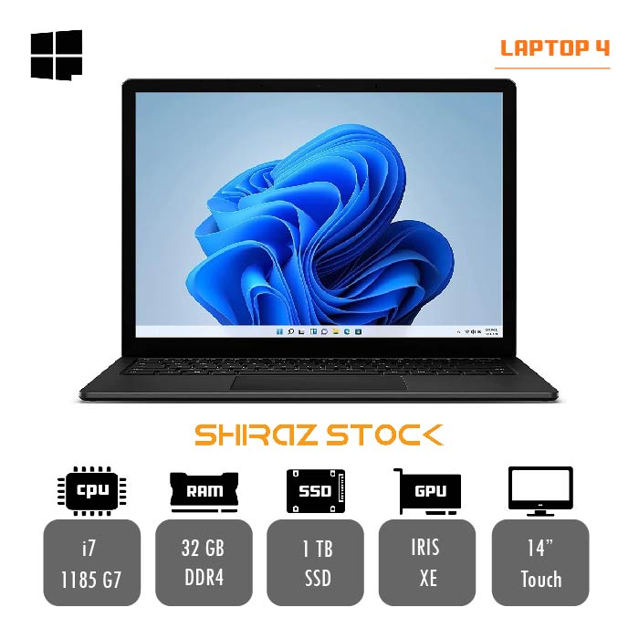 لپ تاپ استوک Microsoft Surface laptop 4 |i7-1185G7|32GB-DDR4| 1TB-SSD|14"Touch