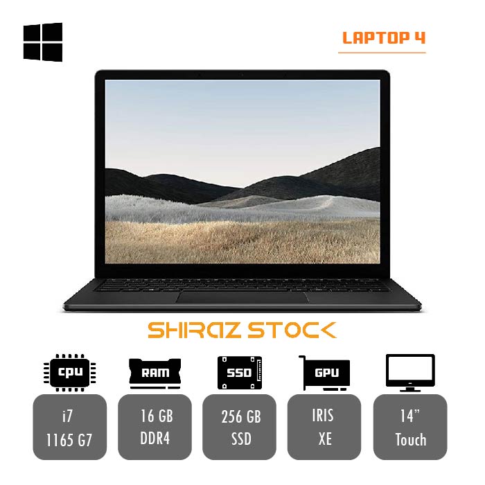 لپ تاپ استوک Microsoft Surface laptop 4 | i7-1165G7 | 16GB-DDR4 | 256GB-SSDm.2 | 14"-2K-Touch