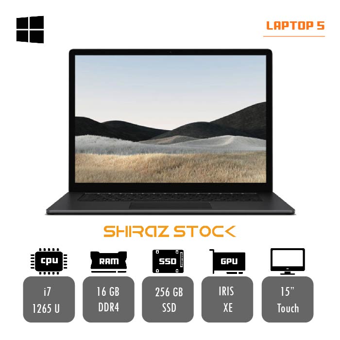 لپ تاپ استوک Microsoft Surface laptop 5 |i7-1265U|16GB-DDR4|256GB-SSD|15"Touch