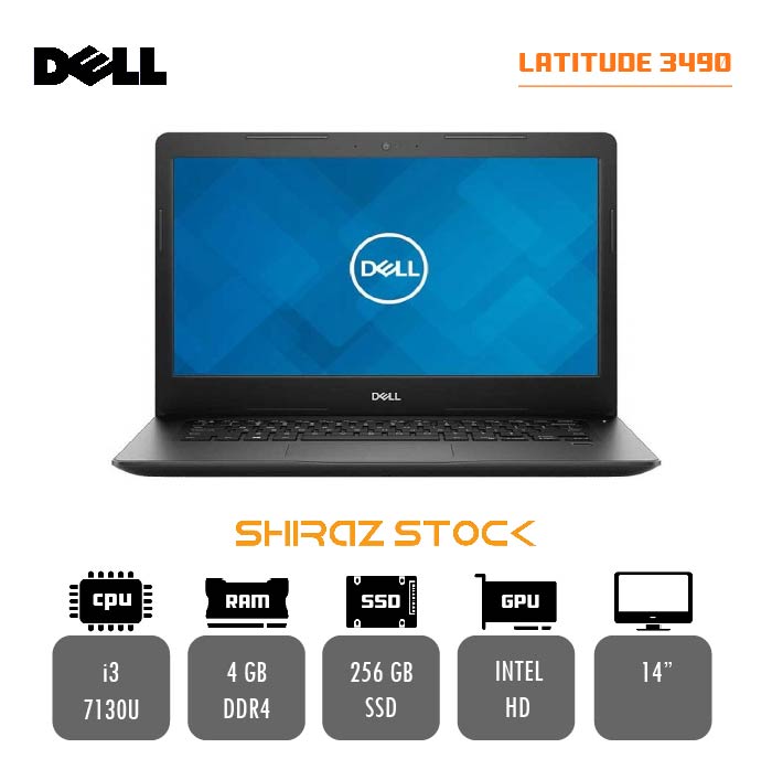 لپ تاپ استوک "DELL Latitude 3490 | i3-7130U | 4GB-DDR4 | 256GB-SSDm.2 | 14