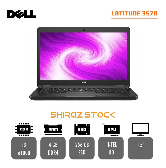 لپ تاپ استوک DELL Latitude 3570 |i3-6100U|4GB-DDR4|256GB-SSD|15