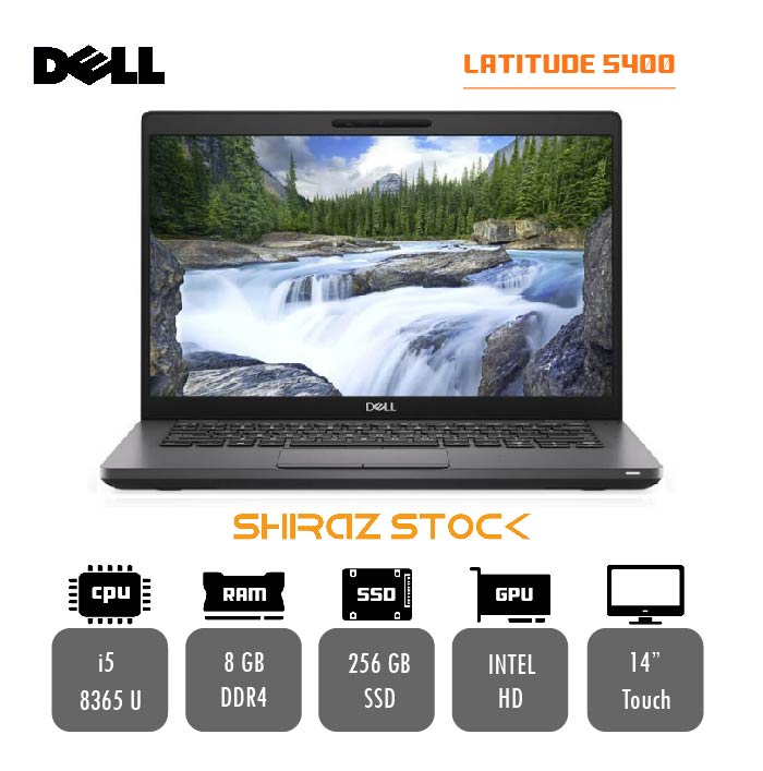 لپ تاپ استوک DELL Latitude 5400 | i5-8365U | 8GB-DDR4 | 256GB-SSDm.2 | 14"-FHD-Touch