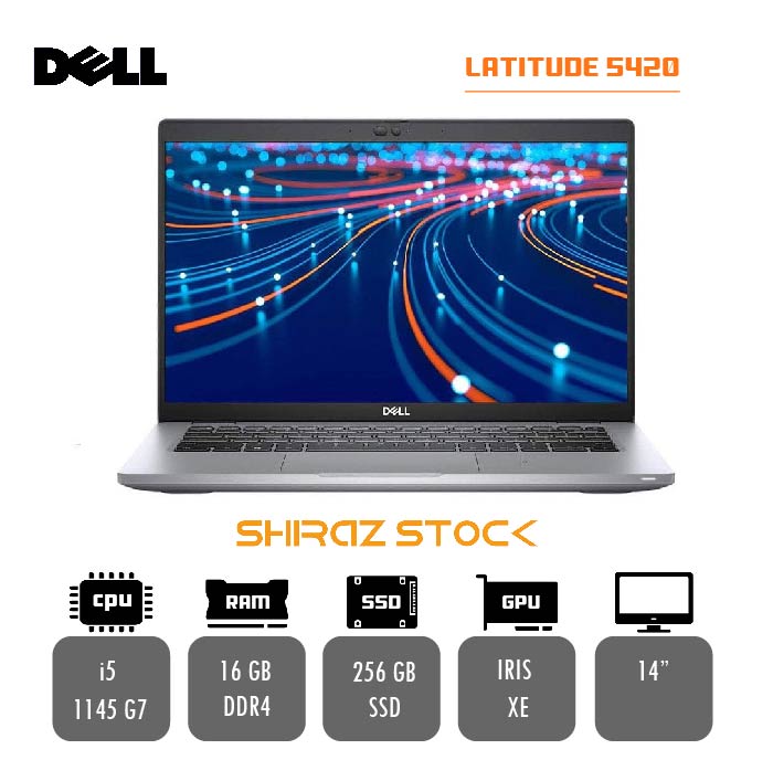 لپ تاپ استوک "DELL Latitude 5420 | i5-1145G7 | 16GB-DDR4 | 256GB-SSDm.2| IRIS XE | 14