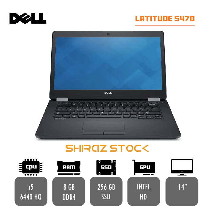 لپ تاپ استوک "DELL Latitude 5470 | i5-6440HQ | 8GB-DDR4 | 256GB-SSDm.2| 14