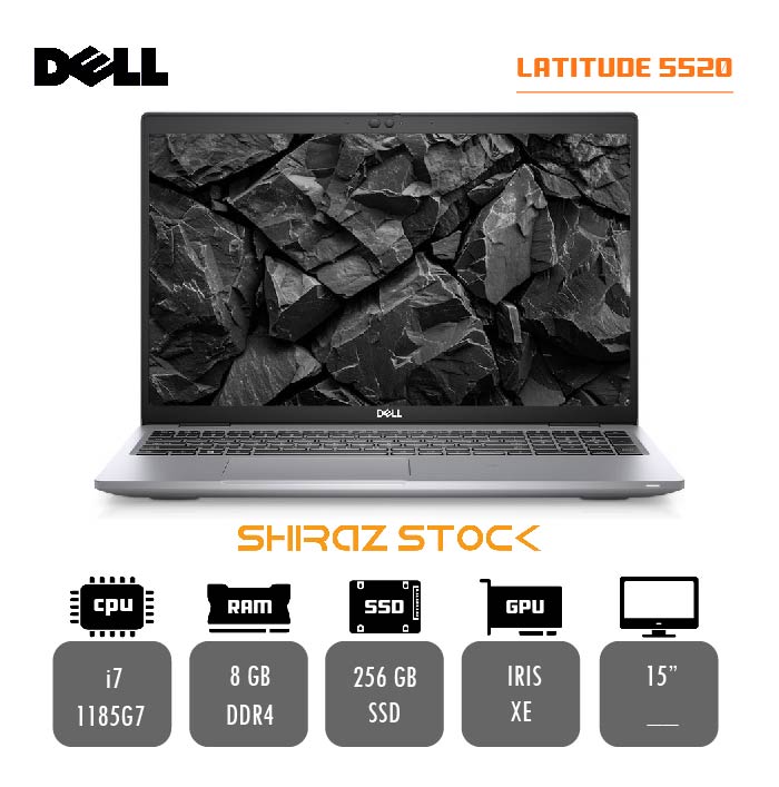 لپ تاپ استوک "Dell LATITUDE 5520 | i7-1185G7 | 8GB-DDR4 | 256GB | IRIX XE | 15