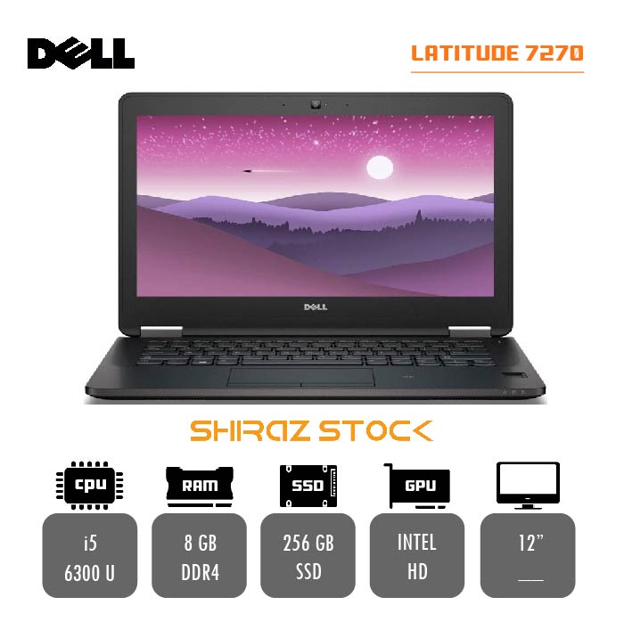 لپ تاپ استوک "DELL Latitude 7270 | i5-6300U | 8GB-DDR4 | 256GB-SSDm.2| 12