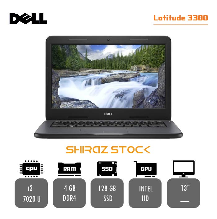 لپ تاپ استوک "DELL Latitude 3300|i3-7020U|4GB-DDR4|128GB-SSD|13