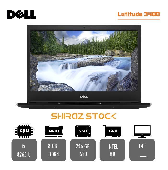 لپ تاپ استوک "DELL Latitude 3400 | i5-8265U | 8GB-DDR4 | 256GB-SSDm.2 | 14