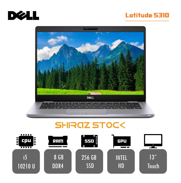 لپ تاپ استوک DELL Latitude 5310 | i5-8350U | 8GB-DDR4 | 256GB-SSDm.2| 13" TOUCH