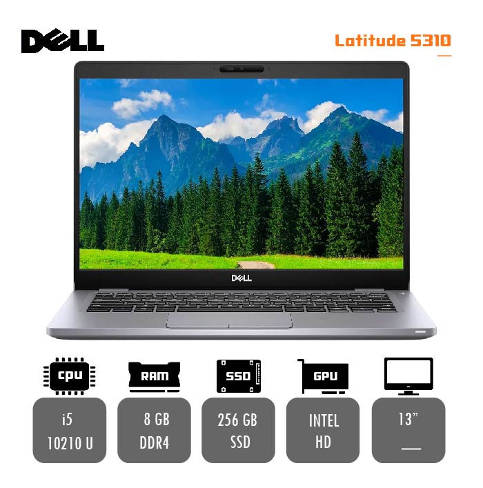 لپ تاپ استوک DELL Latitude 5310 | i5-8350U | 8GB-DDR4 | 256GB-SSDm.2| 13" TOUCH