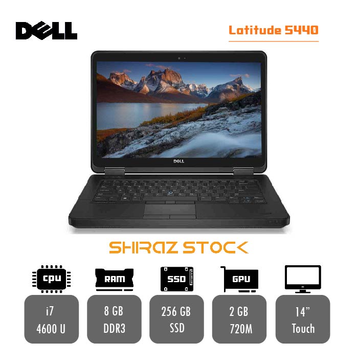 لپ تاپ استوک Dell LATITUDE 5440 | i7-4600U | 8GB-DDR4 | 256GB-SSDm.2 | 720M-2GB | 14"_FHD