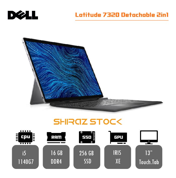 لپ تاپ استوک DELL LATITUDE 7320 2IN1 | i5-1140G7|16GB-DDR4|256GB-SSD|13" touch.tab