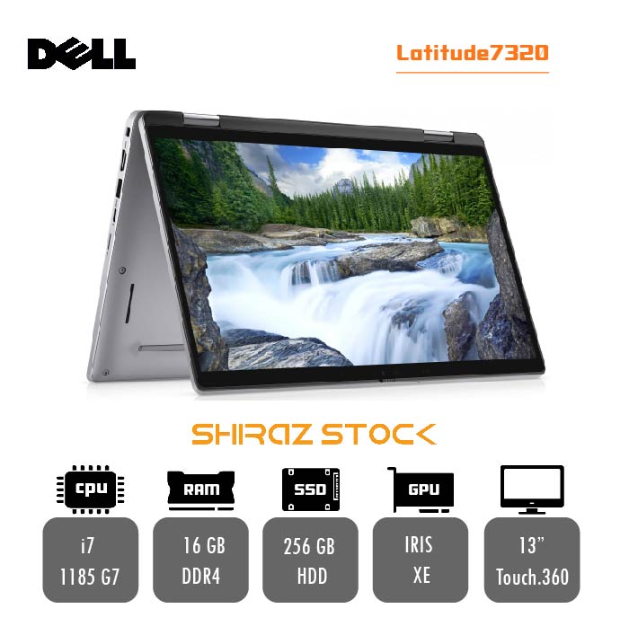 لپ تاپ استوک DELL Latitude7320 | i7-1185G7 | 16GB-DDR4 |256GB-SSD | 13" TOUCH.360