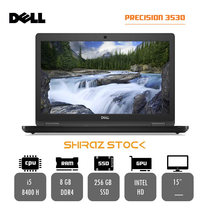 لپ تاپ استوک Dell PRECISION 3530 | i5-8400H | 8GB-DDR4 | 256GB-SSD | 15"-FHD