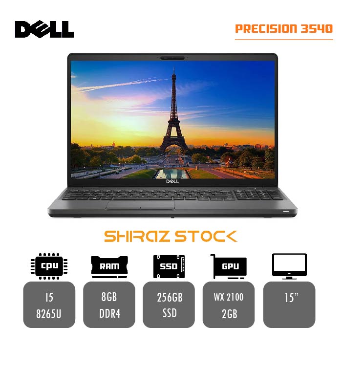 لپ تاپ استوک Dell PRECISION 3540 | i5-8265U | 8GB-DDR4 | 256GB-SSD | RADEON PRO WX-2GB | 15
