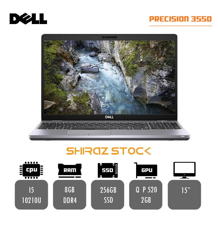 لپ تاپ استوک 15 | Dell Precision 3550 | i5-10210U | 8GB-DDR4 | 256GB-SSD | NVDIA QUADRO P 520-2GB