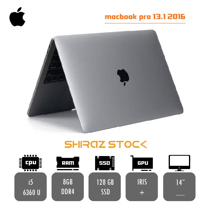 مک بوک استوک "APPLE | MACBOOK PRO 14.1  | i5-6360U | 8GB-DDR3 | 128GB-SSDm.2 | 13 