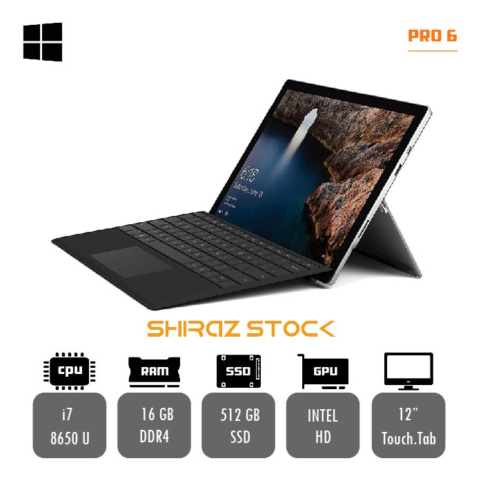  تبلت استوک مایکروسافت سرفیس پروMicrosoft Surface Pro 6 | i7-8650U |16GB|512GB 6