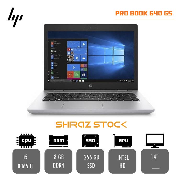 لپ تاپ استوک "HP ProBook 640 G5|i5-8365U|8GB-DDR4|256GB-SSDm.2|14