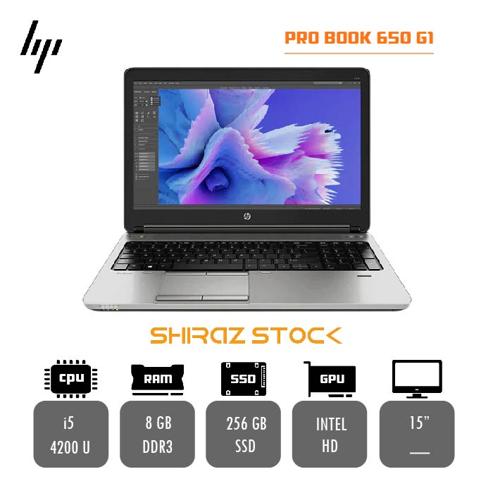 لپ تاپ استوک "15|HP ProBook 650 G1 | i5-4200U| 8GB-DDR3 | 256GB-SSD