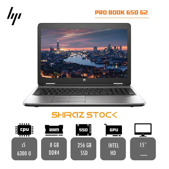 لپ تاپ استوک HP ProBook 650 G2 | i5-6300U | 8GB-DDR4 | 256GB-SSDm.2 |15"-FHD