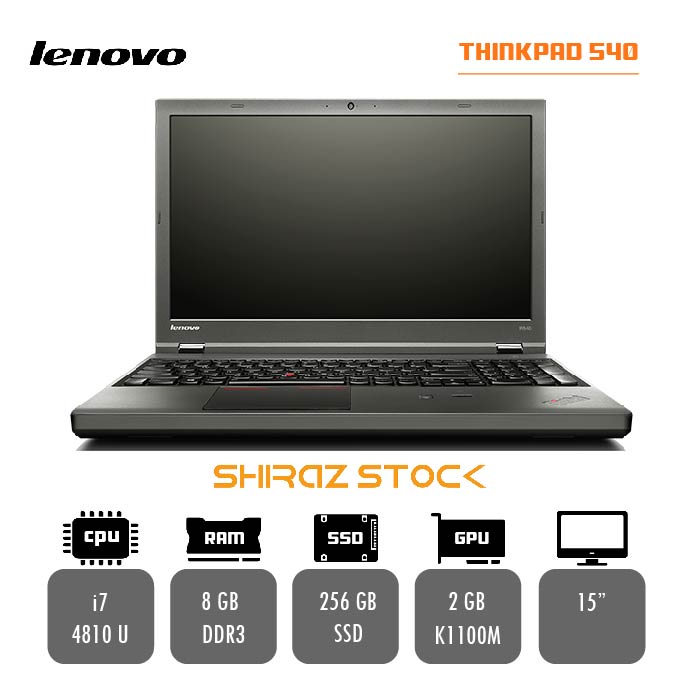 لپ تاپ استوک LENOVO THINKPAD 540 | i7-4810U | 8GB-DDR3 | 256GB-SSDm.2| 2GB-K1100M | 15"-FHD