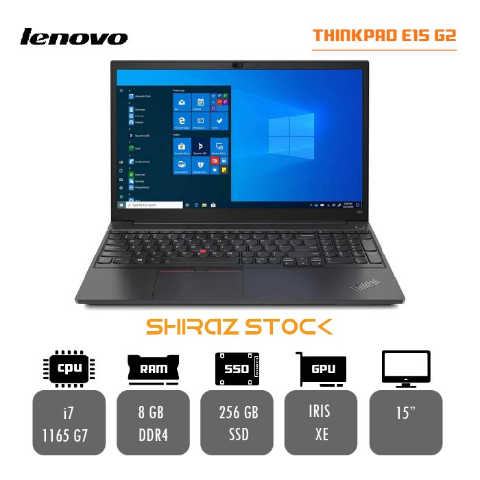  لپ تاپ استوک "LENOVO ThinkPad E15 GEN2| i7-1165G7 | 8GB-DDR4 | 256GB-SSD | 15